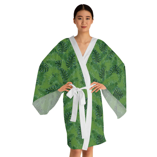 Green Tropical Bliss Serenity Kimono Robe (AOP)