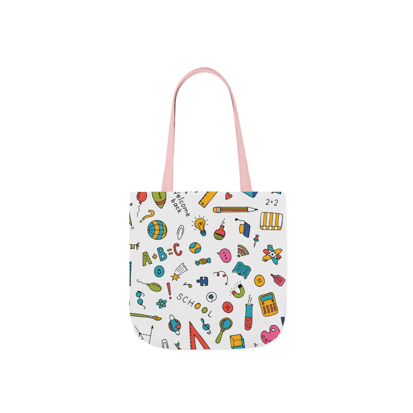 Personalized Classroom Couture Composition Book Inspired Canvas Tote Bag with Colorful Straps, Cute School Bag, Eco-Friendly Tote, Back to School Shopping Bag, Teacher Gift Idea