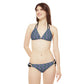 Purple Tropical Bliss Strappy Bikini Set (AOP)- (PY)