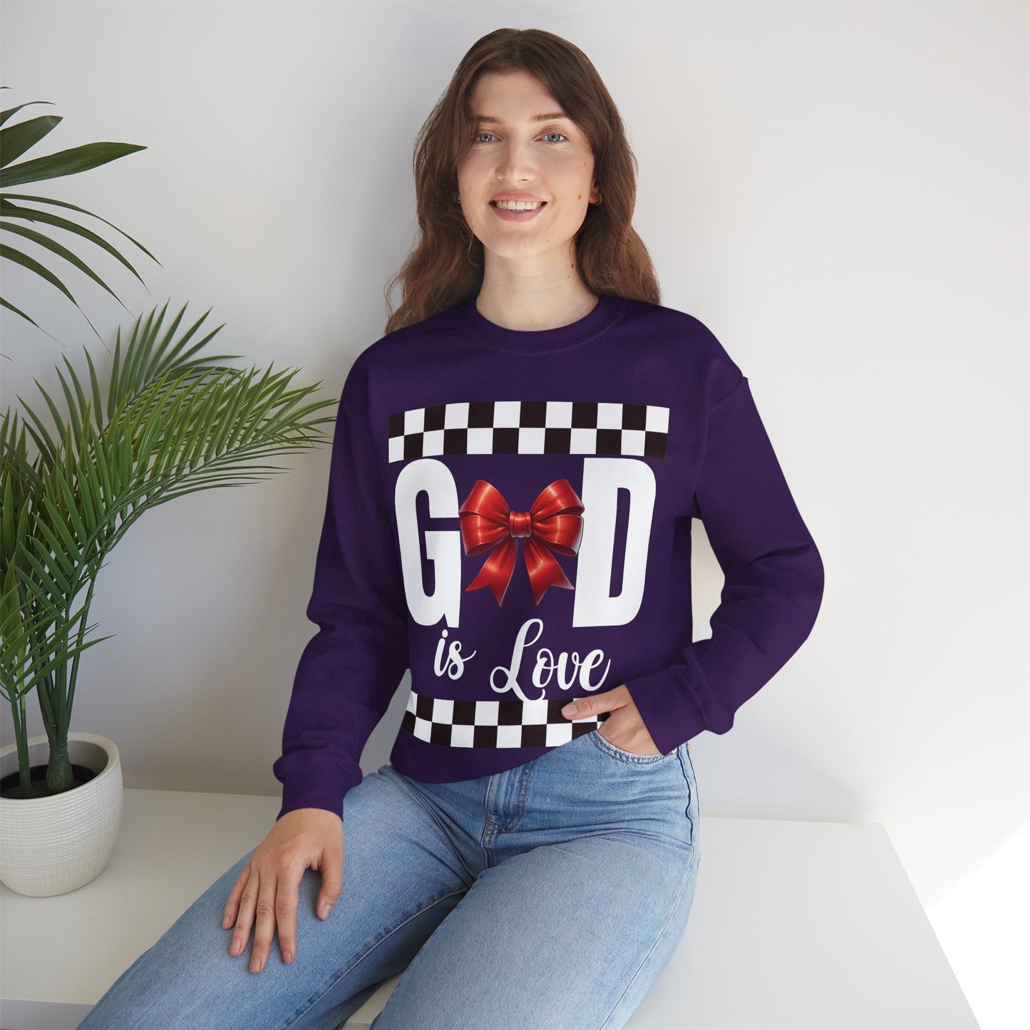 GOD is LOVE Unisex Gildan Heavy Blend™ Crewneck Sweatshirt.