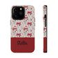 Personalized Rosette Coquette Floral Bow iPhone and Samsung Impact-Resistant Case — Custom Name Case