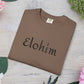 Embroidery 'ELOHIM, GENESIS 1:1' - Faith-Based Unisex Garment-Dyed Comfort Colors T-shirt, Faith Gift Tee, Religious Tee, Embroidery Tee.