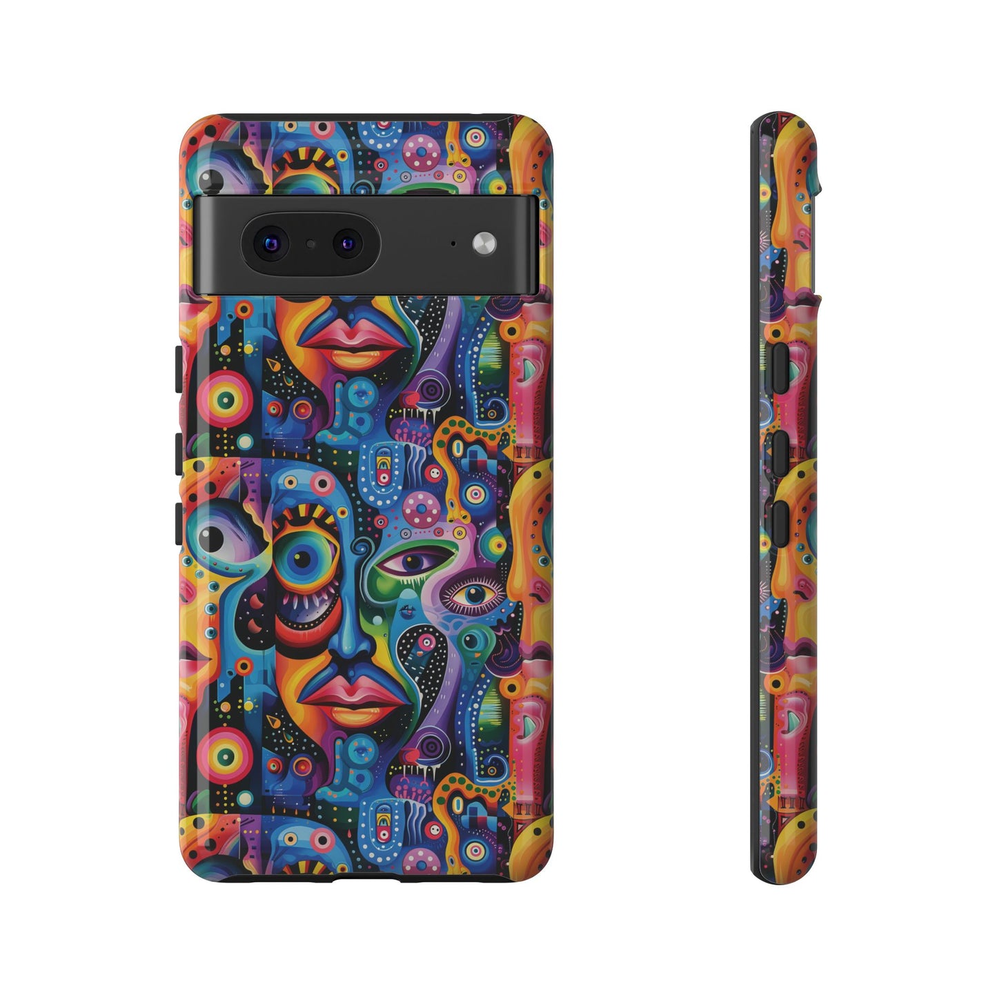 Psychedelic Visions Vibrant Samsung, iPhone and Google Pixel Phone Cases - Colorful Artistic Design