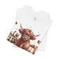 Autumn Highland Cow Charm Unisex Jersey Short Sleeve Tee