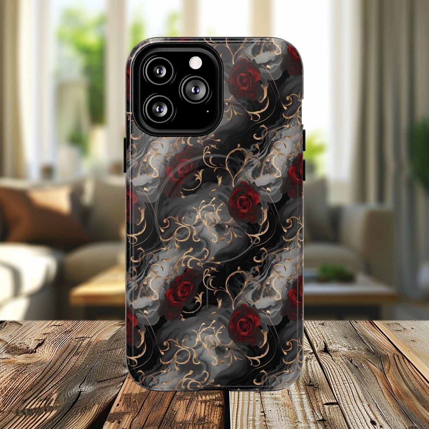 Elegant Floral Tough iPhone Magnetic Cases, iPhone Protection, Unique iPhone Covers, Stylish Mobile Accessories, Gift for Her
