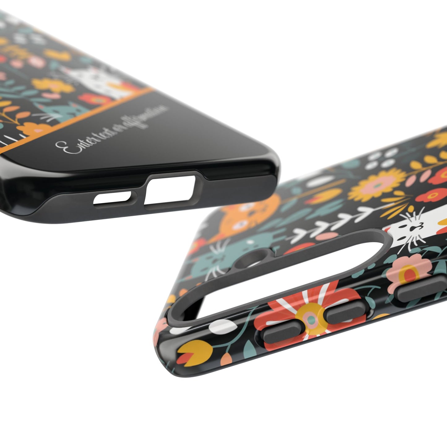 Personalized Whimsical Feline Garden Google and Samsung Tough Cases