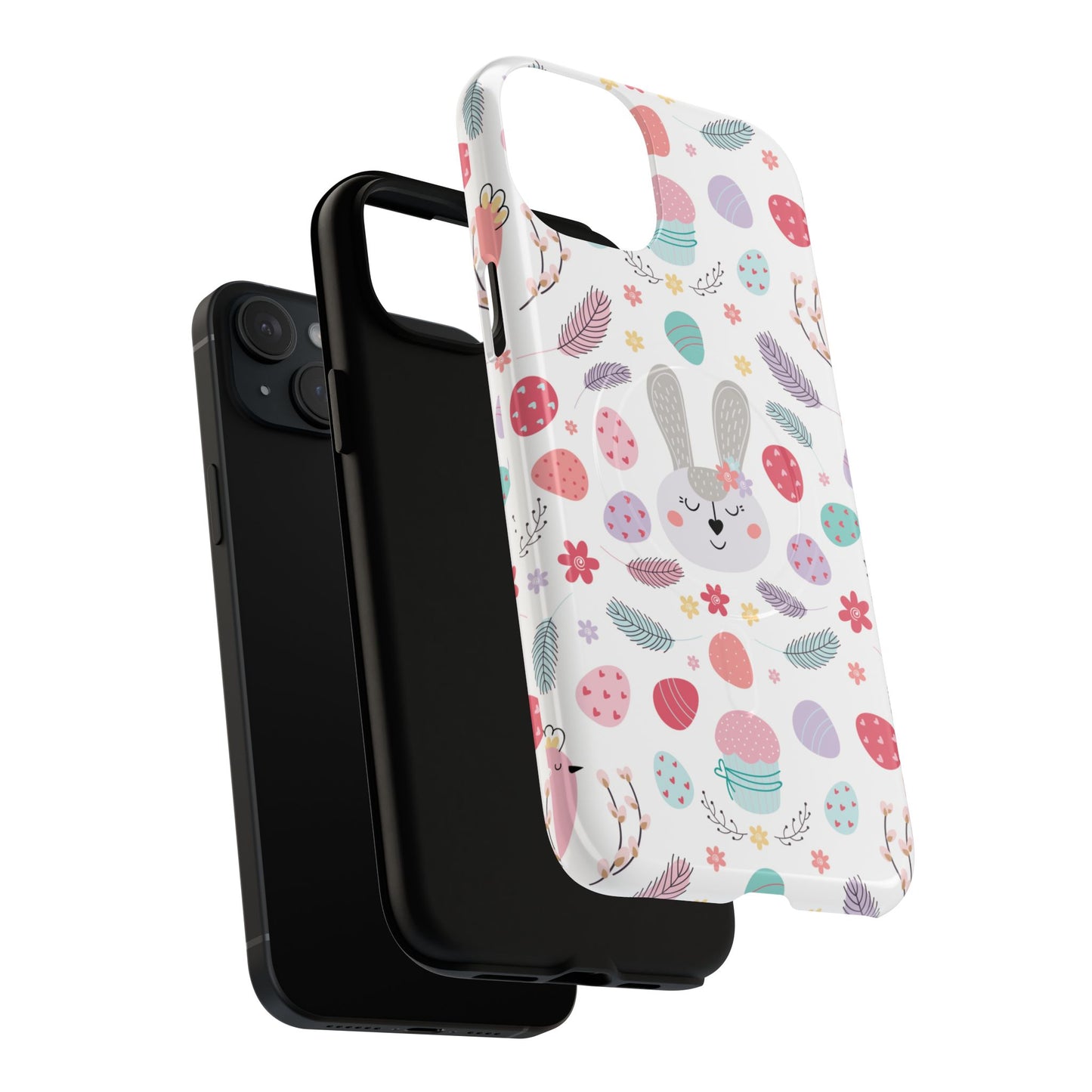 Cute Easter Bunny iPhone Case, Tough Magnetic Phone Cover, Spring Gift, Durable iPhone Accessory, Adorable Easter Decor
