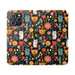Whimsical Feline Garden iPhone and Samsung Flip Cases