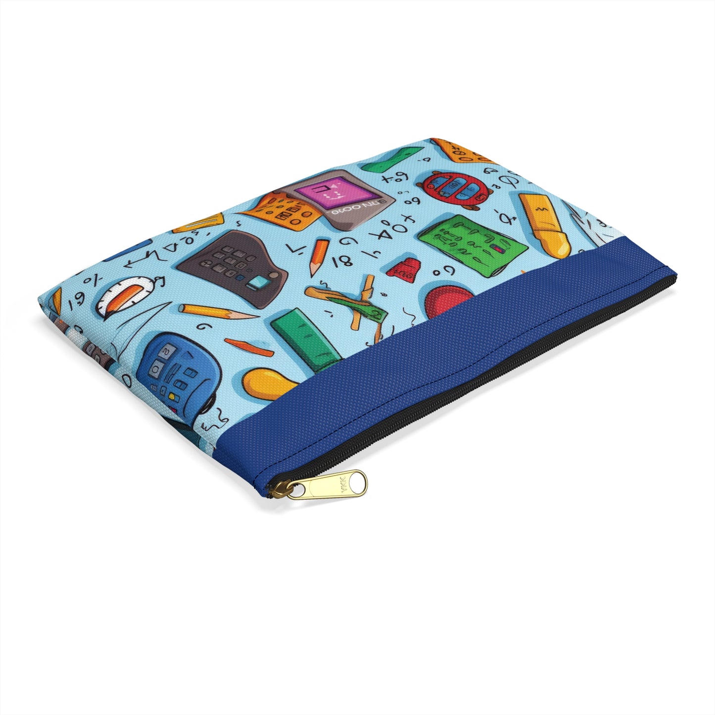 Blue Academic Adventures Accessory Pouch