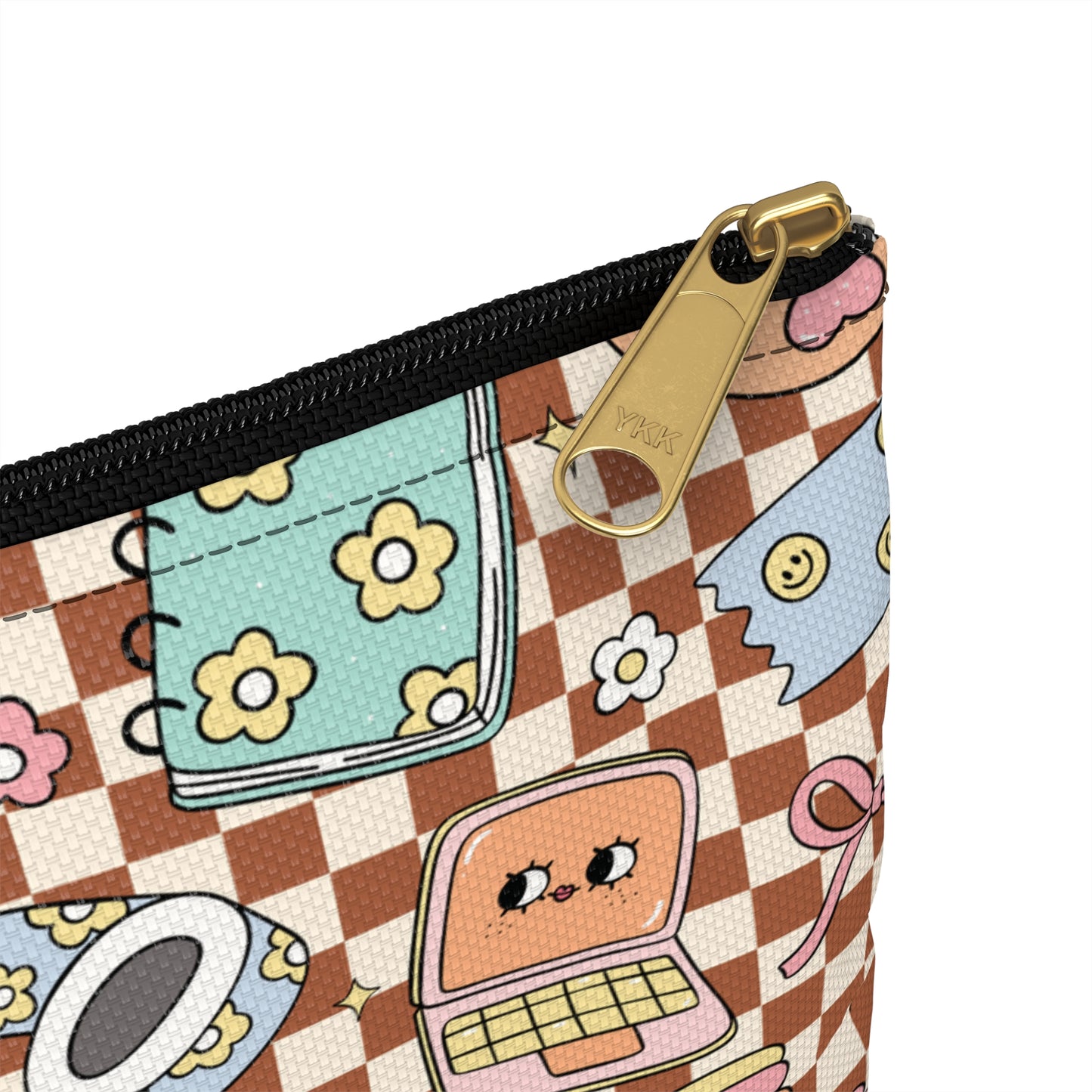 Personalized Brown Doodle Daydream Composition Book Inspired Accessory Pouch, Kids School Supplies, Classroom Organizer, Teacher Gift, Fun Stationery Case, Back to School