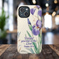 Delight yourself in the Lord Psalm 37:4, Inspirational Gift, iPhone Magnetic Case Scripture, Floral Bible Verse, MagSafe® iPhone® Tough Case, iPhone 14, iPhone 15, iPhone 16, Pro, Pro Max, Plus.