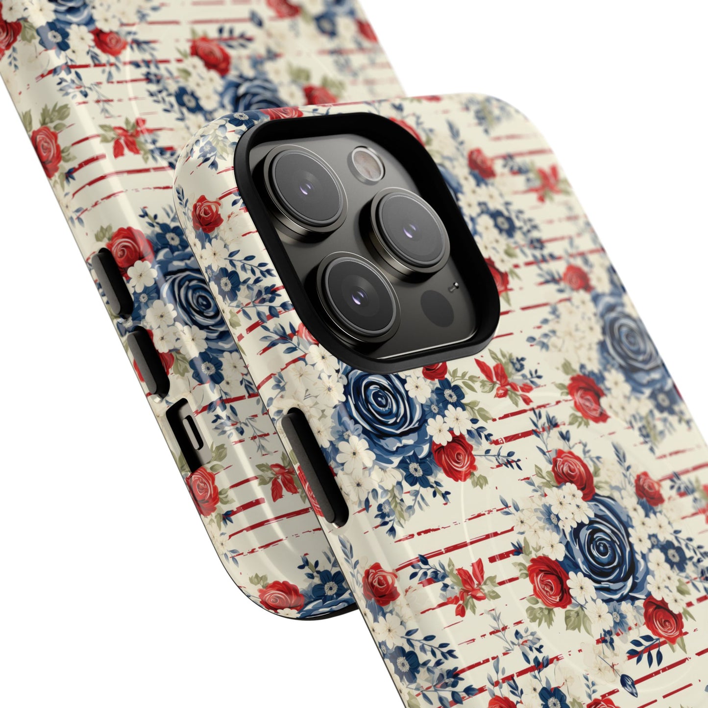 Rose & Glory Tough iPhone Magnetic Case, Vibrant Protective Cover, Stylish Gift for Her, Floral Design, iPhone Accessories, Anniversary Gift