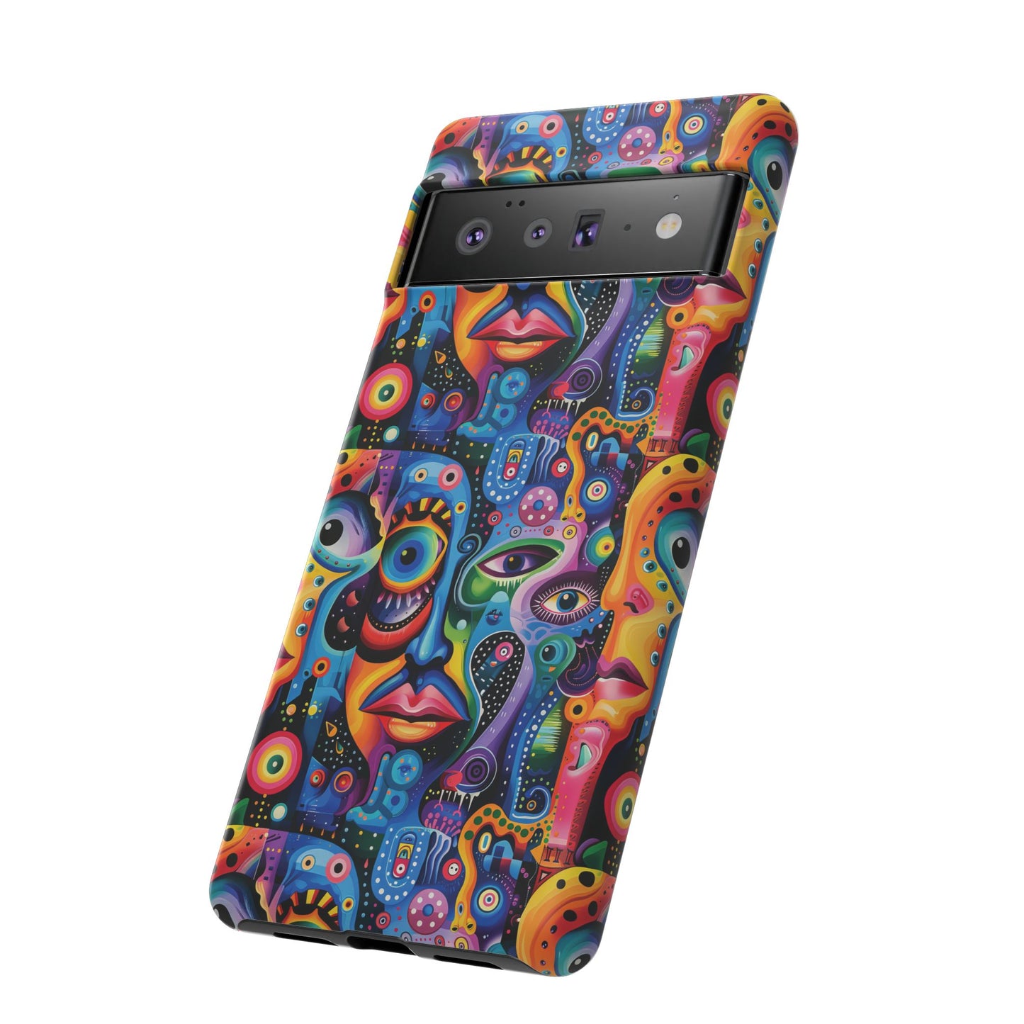 Psychedelic Visions Vibrant Samsung, iPhone and Google Pixel Phone Cases - Colorful Artistic Design