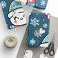 Wrapping Papers - Blue Santa Claus Holiday Collection - Matte or Glossy Finish - 90gsm Paper