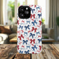 Patriotic Coquette Tough iPhone Magnetic Case, Stylish Gift for Her, Summer Celebrations, Cute Bow Design