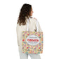 Personalized Doodle Daydream Composition Book Inspired Canvas Tote Bag with Colorful Straps, Cute School Bag, Eco-Friendly Tote, Back to School Shopping Bag, Teacher Gift Idea