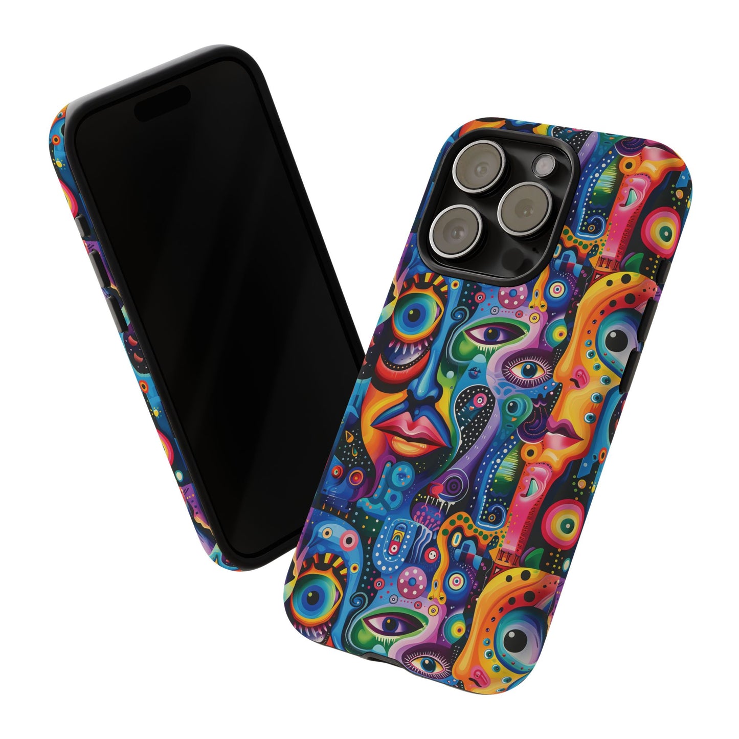 Psychedelic Visions Colorful Art iPhone Case - Tough Cases with Vibrant Abstract Design