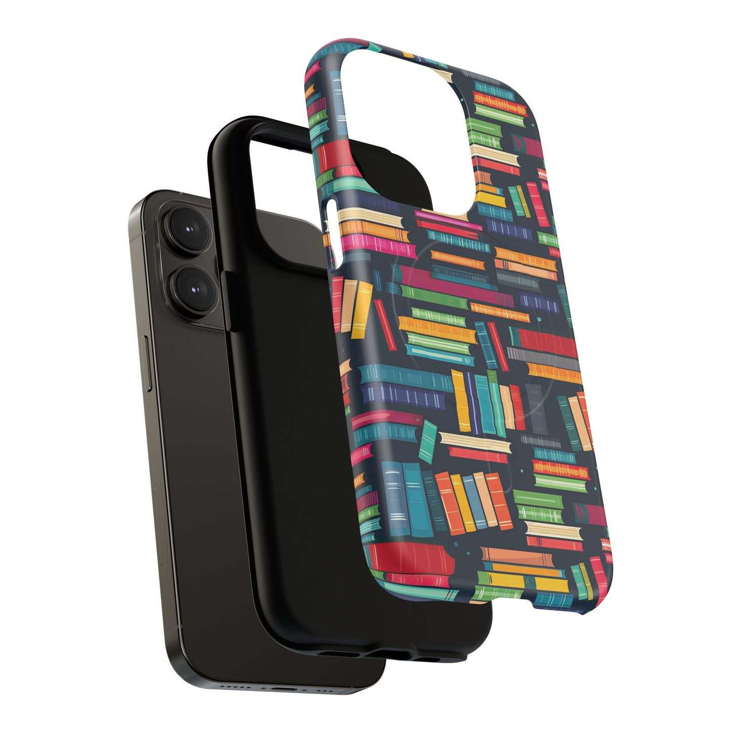 Colorful Book-Themed Phone Case, Literary Gift, Tough Magnetic Case, Book Lover’s Accessory, Phone Protection, Reading Enthusiast