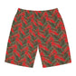 Red Tropical Bliss Men's Board Shorts (AOP)- (PY)