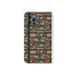 Book Stack Floral Flip iPhone and Samsung Phone Case — Vintage Library Wallet Cover.