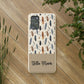 Personalized Whispering Feathers Samsung Biodegradable Case, Custom Name Case.