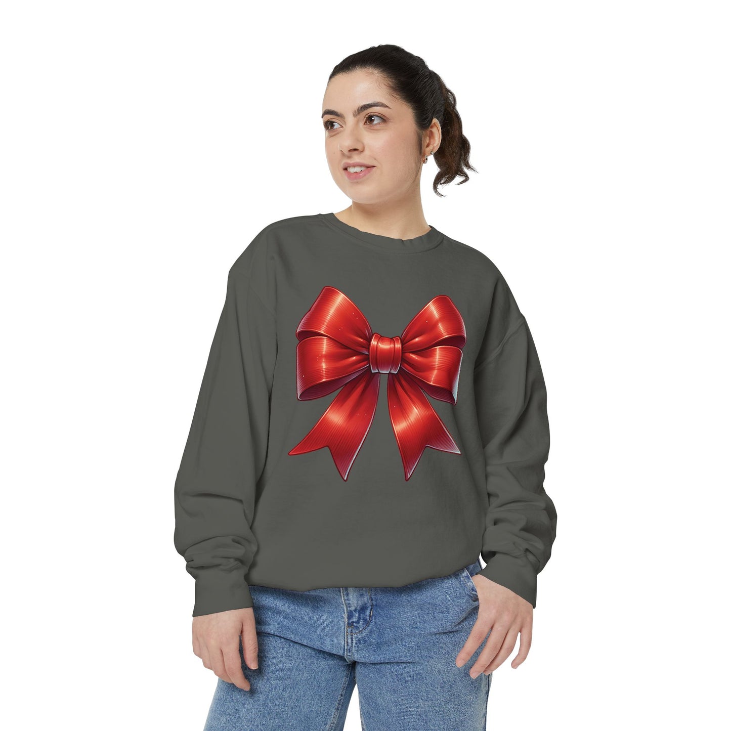 Bow Charm Valentines Unisex Comfort Colors Garment-Dyed Sweatshirt