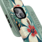 Personalized Tropical Floral Phone Case – Stylish Tough Magnetic Cases for iPhone, Customizable with Names, Perfect Gift for Nature Lovers