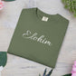 Embroidery 'ELOHIM, GENESIS 1:1' - Faith-Based Unisex Garment-Dyed Comfort Colors T-shirt, Faith Gift Tee, Religious Tee, Embroidery Tee.