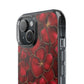 Velvet Petal Noir Floral Petal Clear Impact-Resistant iPhone and Samsung Case.