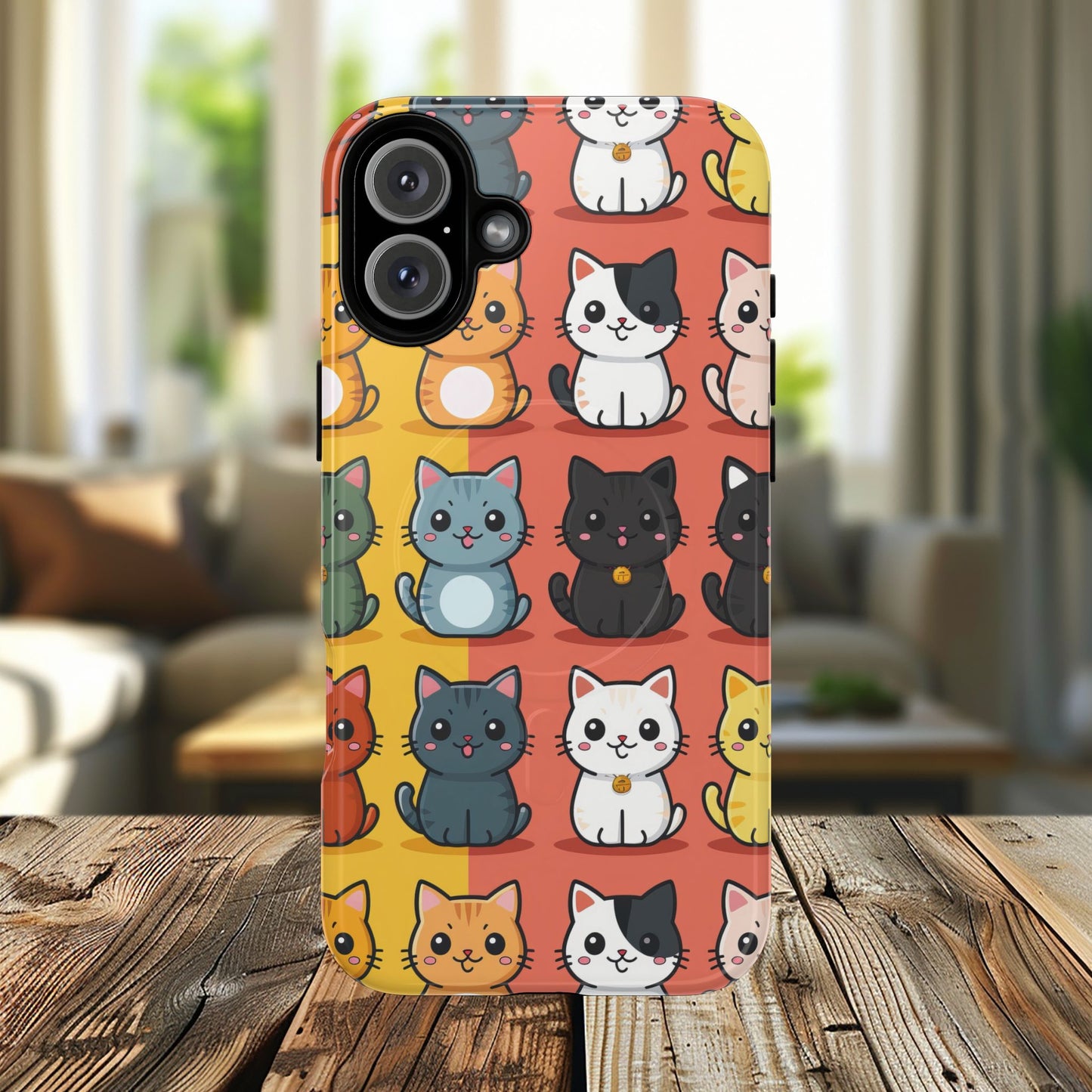 Cute Cat Magnetic Phone Cases for Pet Lovers, Durable Cases, Animal Design, Fun Gift, Unique Accessories