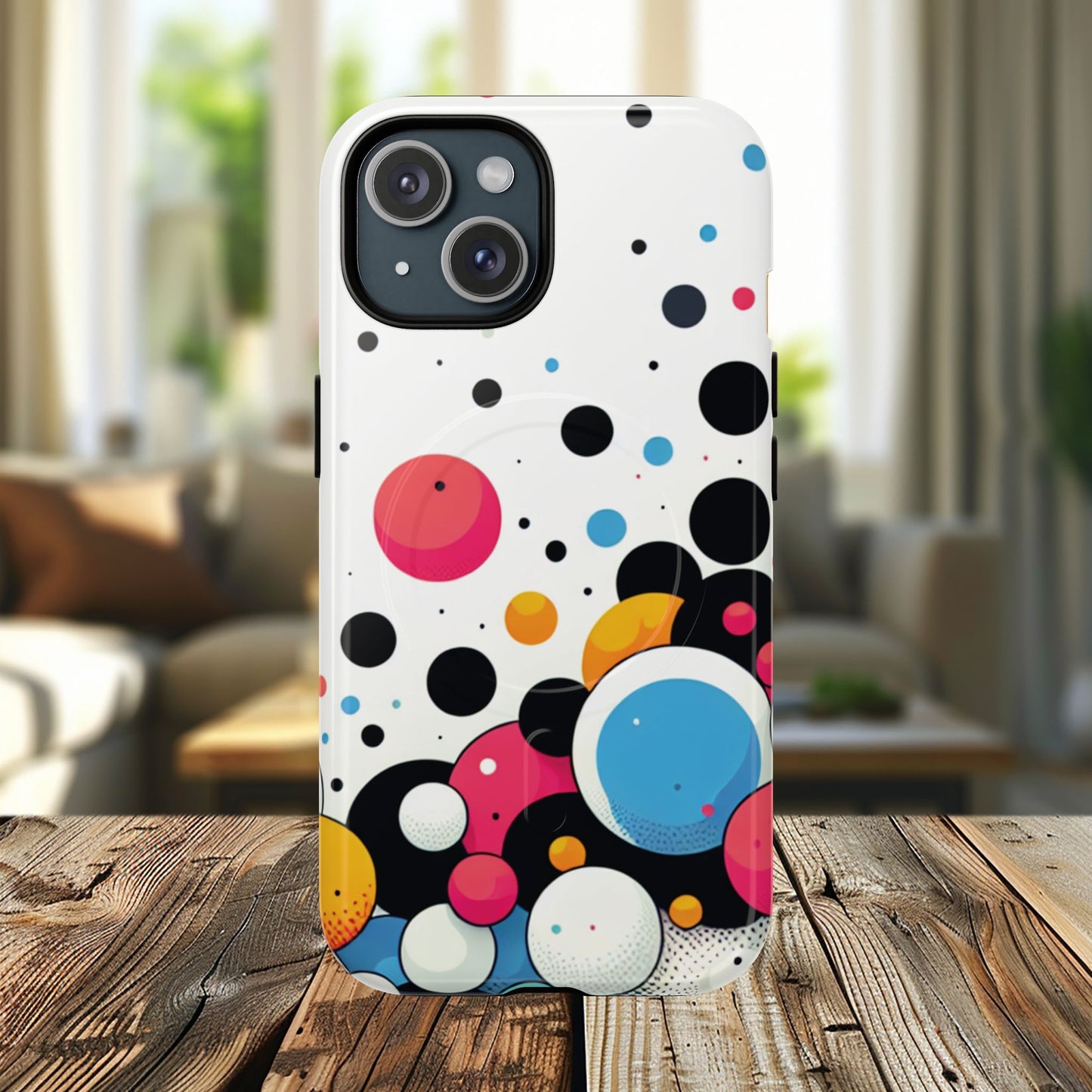 Vibrant Bubble Bloom Galaxy Magnetic iPhone Cases, Artistic Protection for Your Device, Gift for Tech Lovers, Colorful Designs, Unique iPhone Accessories