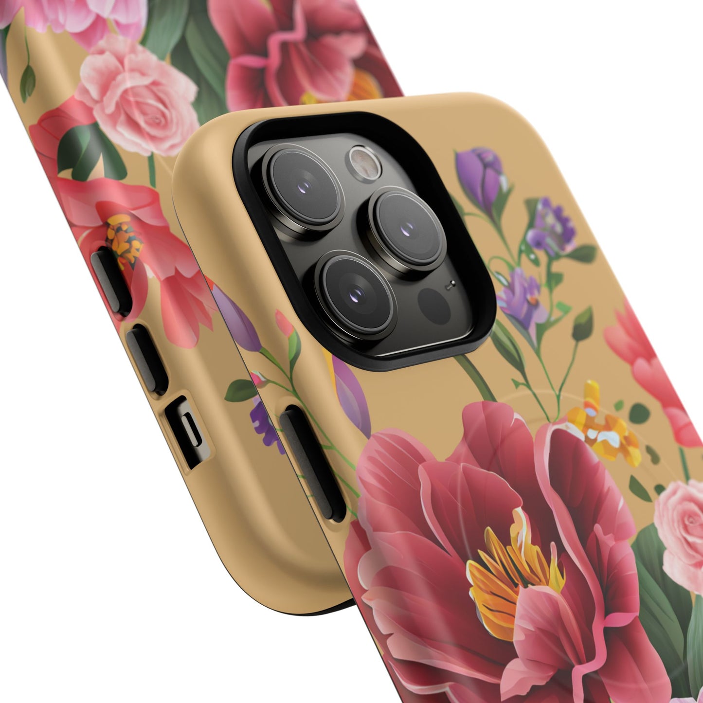 Sunset Botanica Tough iPhone Magnetic Case, Gifts for Her, MagSafe® iPhone® Tough Case, iPhone 13, 14, iPhone 15, iPhone 16, 17, Pro, Pro Max, Plus.