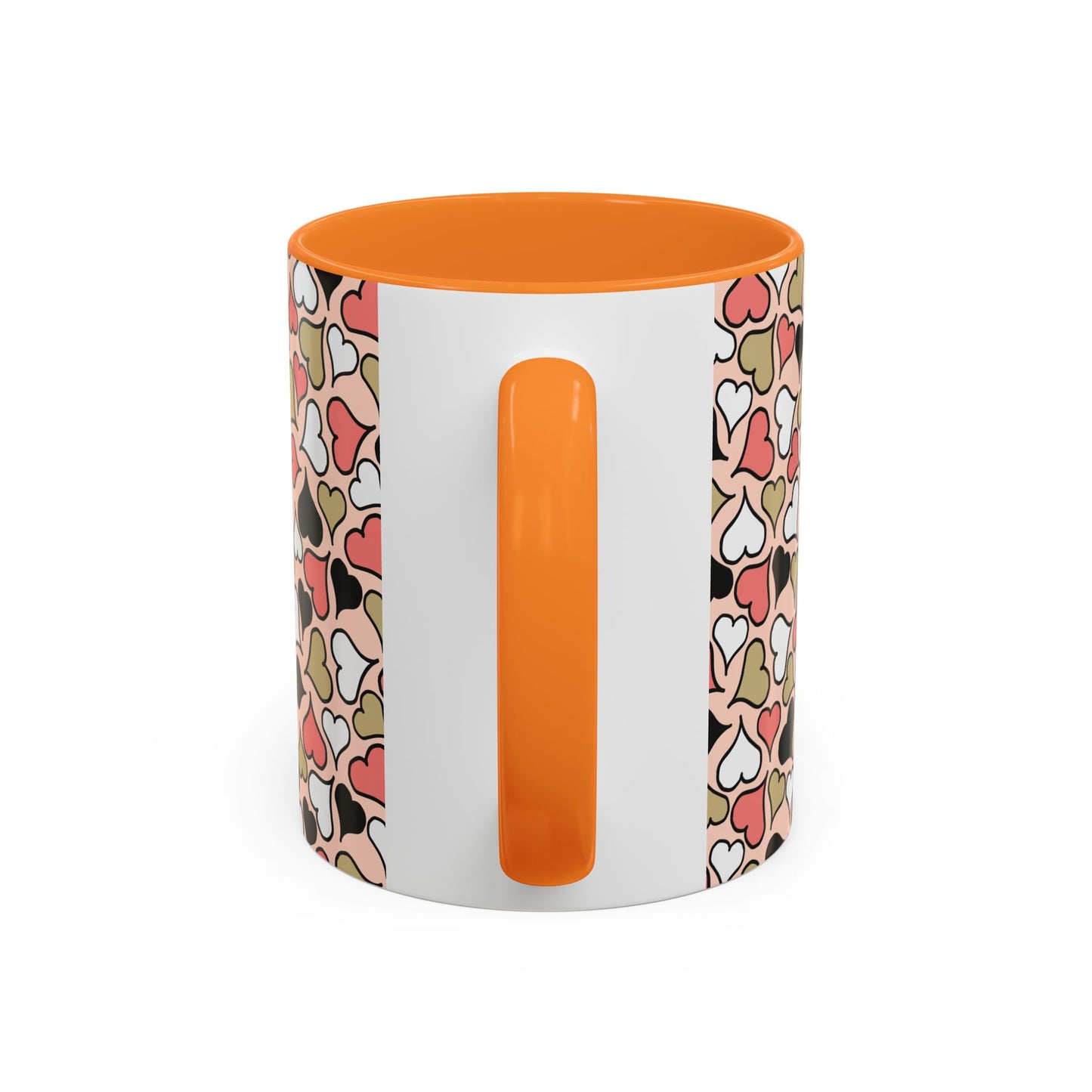 Heart Patterned Coffee Mug - Colorful Love Design, Perfect for Gifts & Celebrations