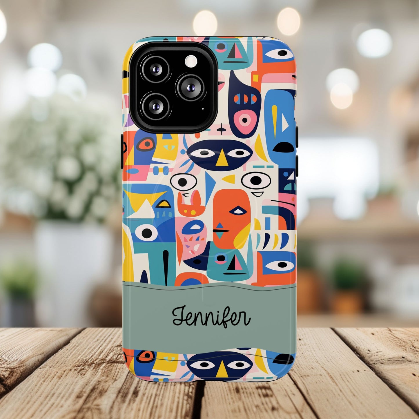 Personalized Vibrant Phone Case,  Magnetic iPhone Cover, Colorful Abstract Protection, Trendy Gift, Unique Tech Accessory, Art Phone Case