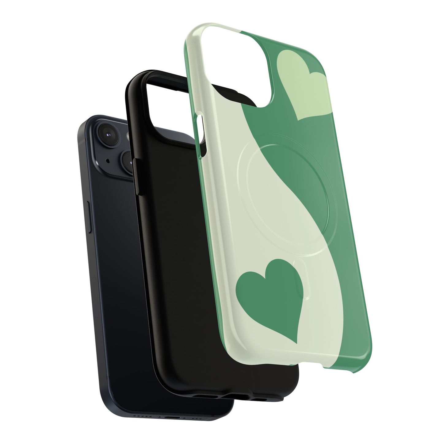 Tough Magnetic iPhone Case with Heart Design, Perfect for Gifts, Valentine's Day, Everyday Use, Stylish Protection, IPhone Cover