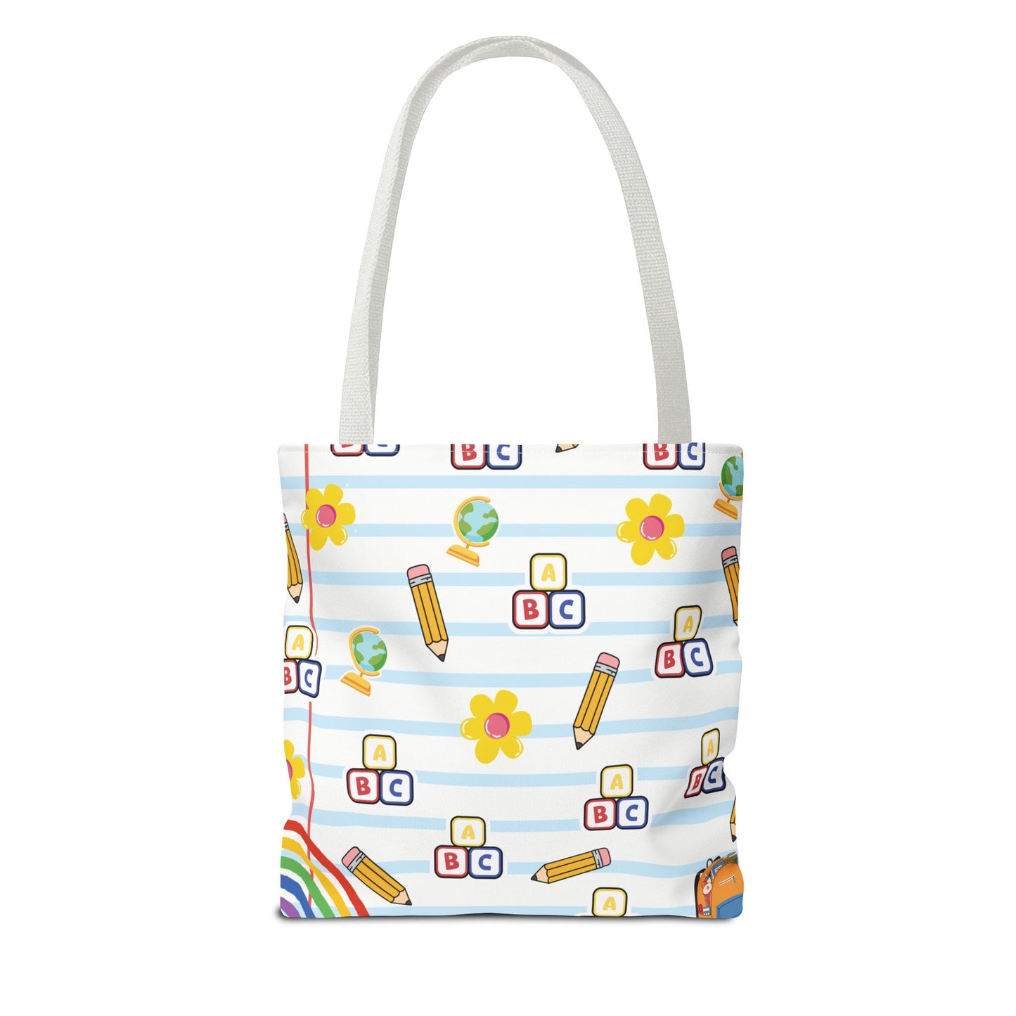 Personalized White SchoolYard Chic Composition Book Inspired Tote Bag, Back to School Tote, Teacher Gift, Kids Bag, Custom Name Bag, Educational Accessories, Back to School Tote Bag.