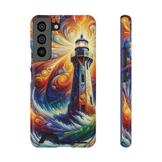 Cosmic Beacon iPhone and Samsung Case With Card Holder