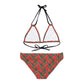 Red Tropical Bliss Strappy Bikini Set (AOP)