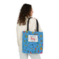 Personalized Classroom Couture Composition Book Inspired Canvas Tote Bag with Colorful Straps, Cute School Bag, Eco-Friendly Tote, Back to School Shopping Bag, Teacher Gift Idea