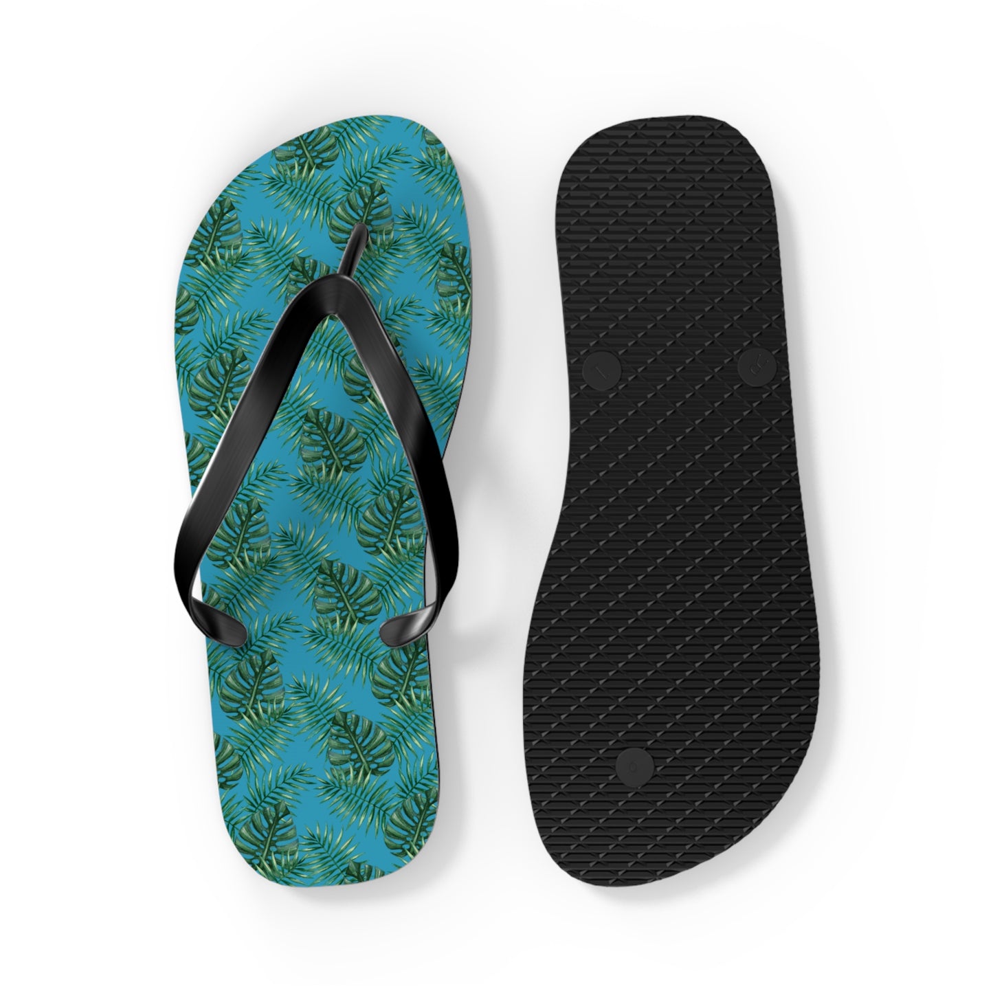 Turquoise Tropical Bliss Flip Flops