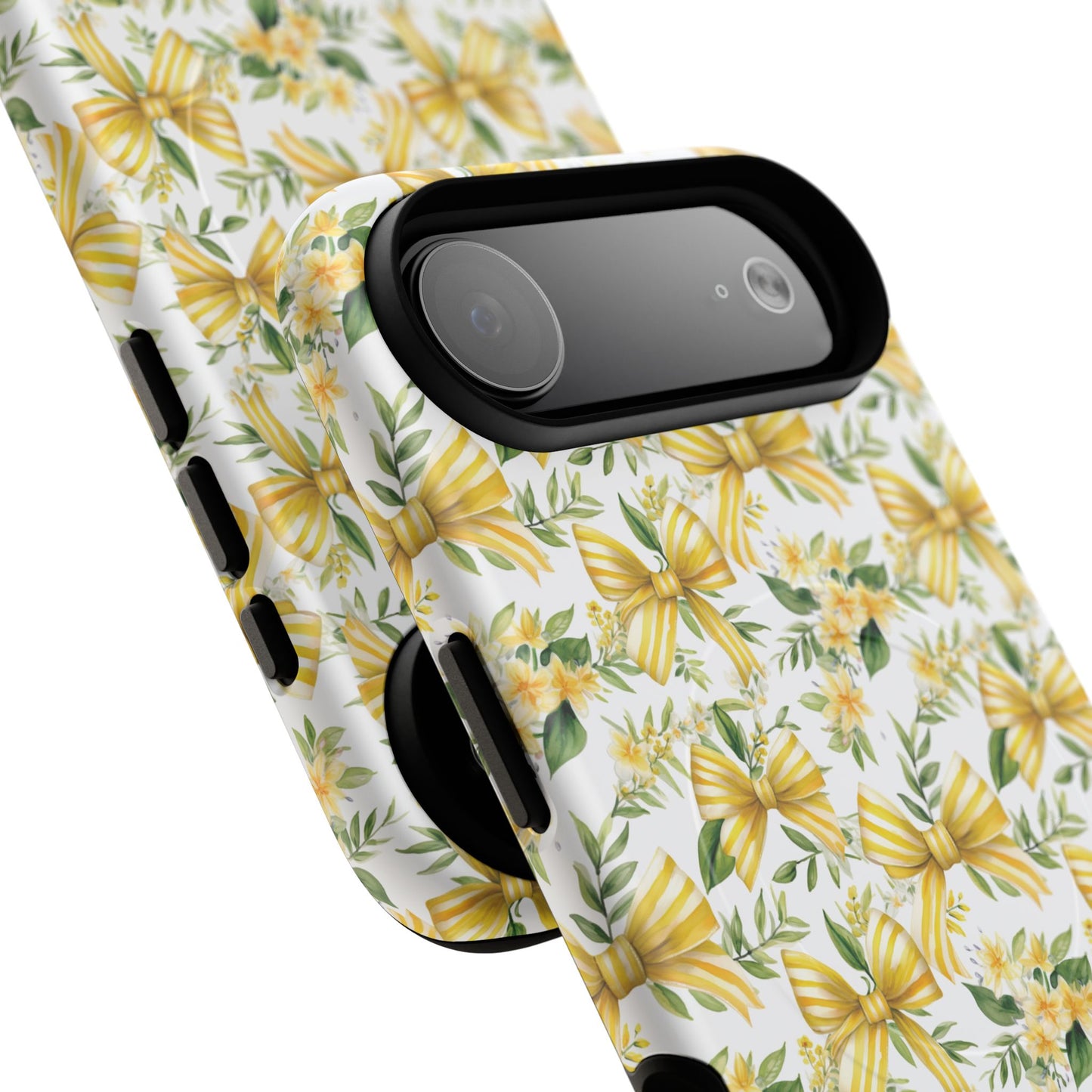 Sunshine Coquette Bows Tough Magnetic iPhone Case, Durable iPhone Cover, Girly Tech Accessory, Nature-Inspired Gift for Her, Spring Decor