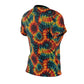 Rainbow Swirl Tie and Dye Women's Tee (AOP)