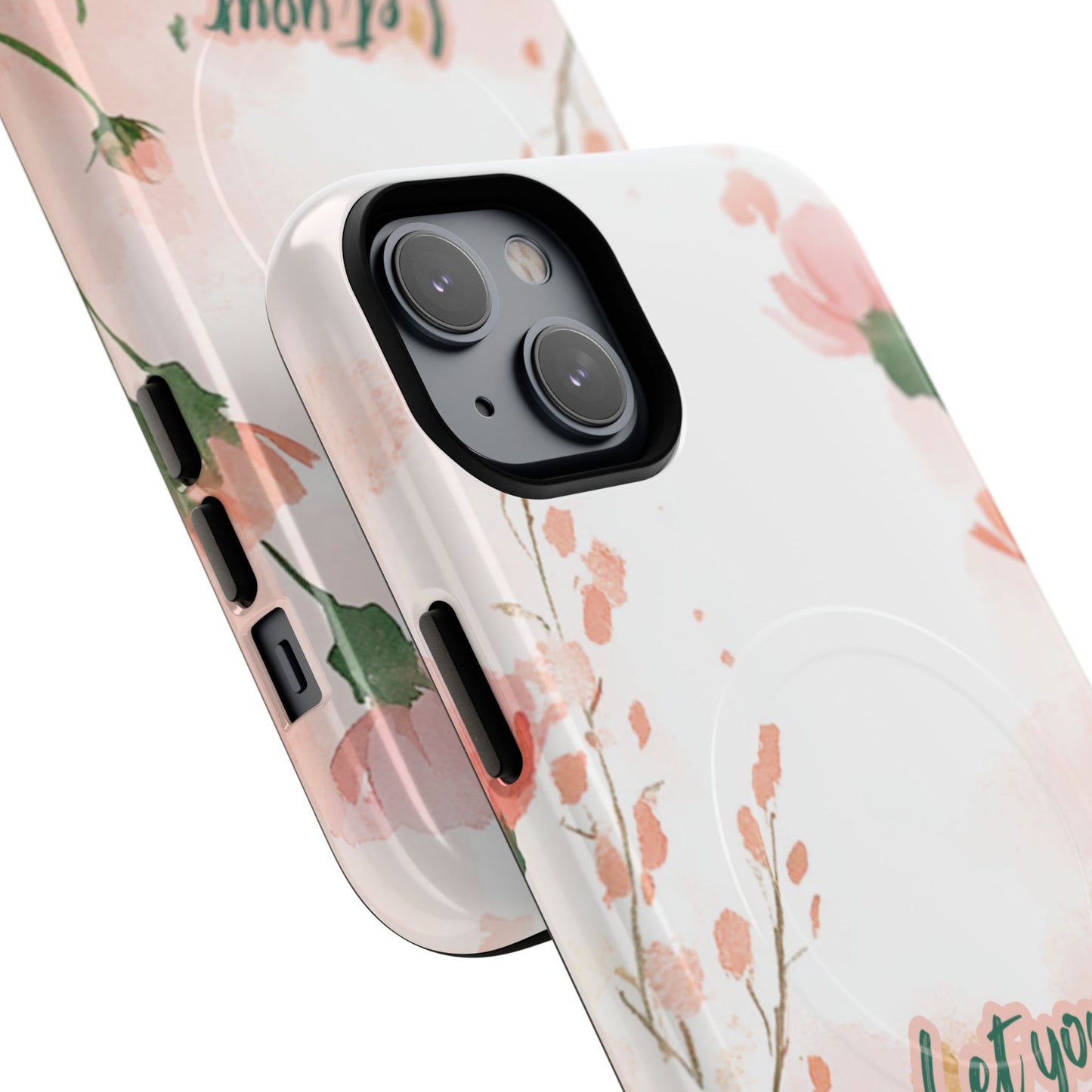 Let your Light Shine Matthew 5:16, Inspirational Gift, Tough iPhone Magnetic Case Scripture, Floral Bible Verse, MagSafe® iPhone® Tough Case, iPhone 14, iPhone 15, iPhone 16, Pro, Pro Max, Plus.