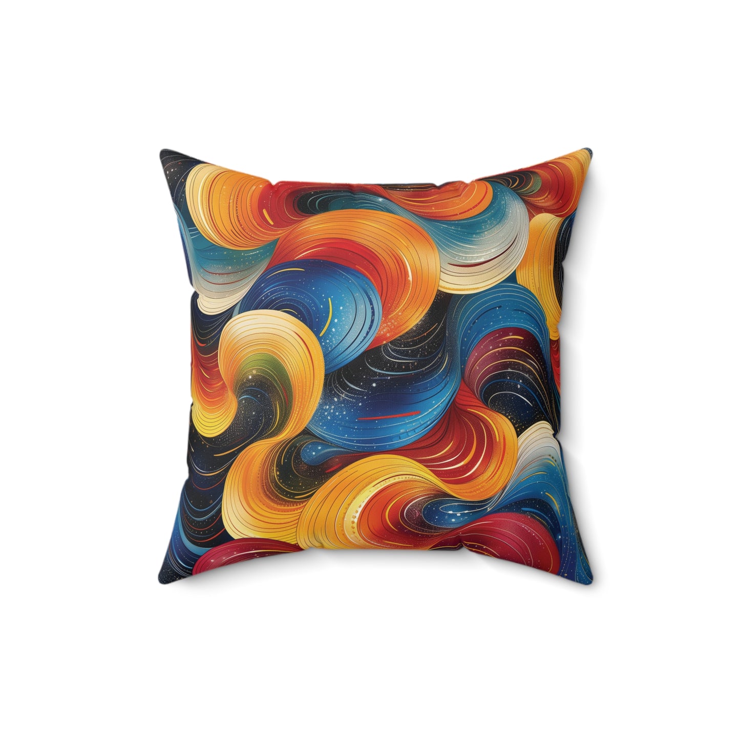 Cosmic Swirl Spun Polyester Square Pillow