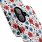 Patriotic Floral Dreams Tough Magnetic iPhone Cases, Durable, Stylish, Gift for Her, Protective Phone Cover, Spring Floral Design