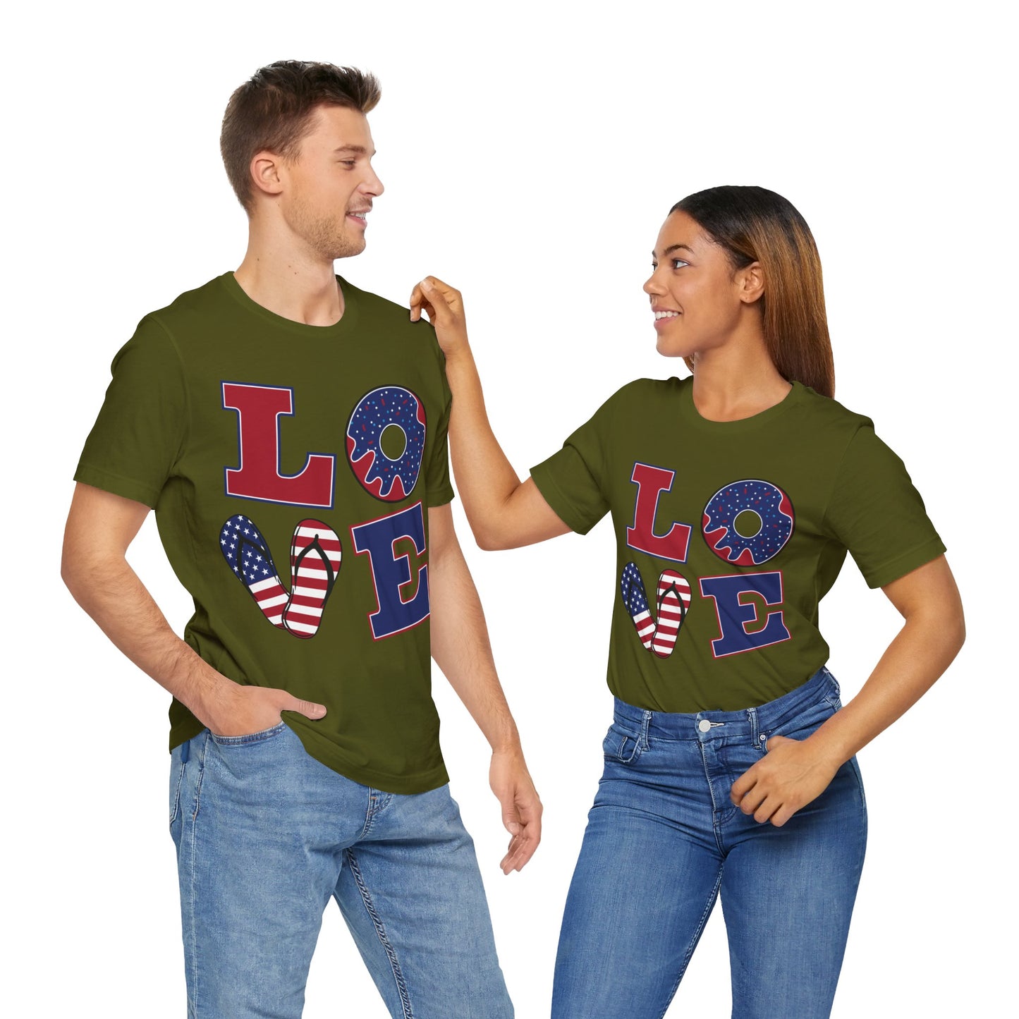 Patriotic Love Unisex Jersey Short Sleeve Tee