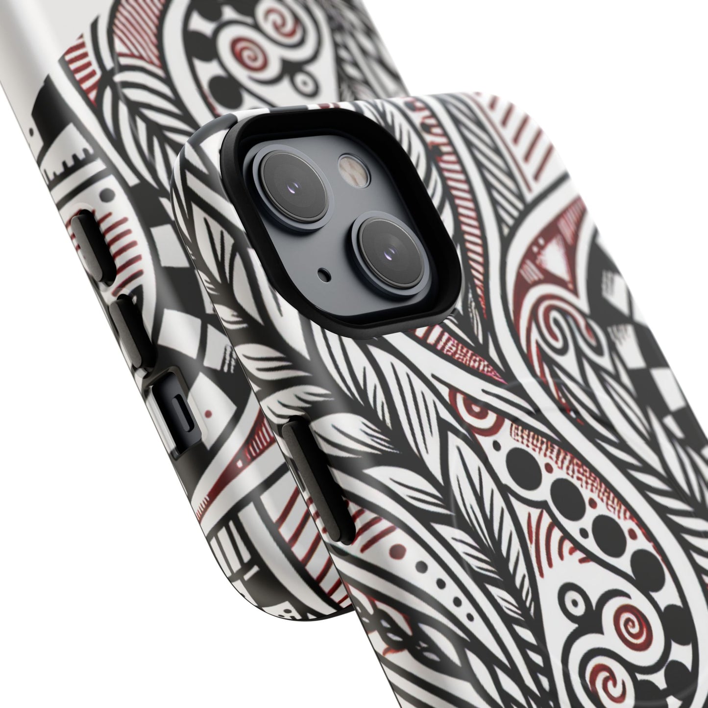 InkWhirl Fusion Stylish Tough Magnetic iPhone Case,  Unique Design, Gift for Him/Her, Trendy Accessory, Artist Collaboration, Durable Protection,Magsafe iPhone case