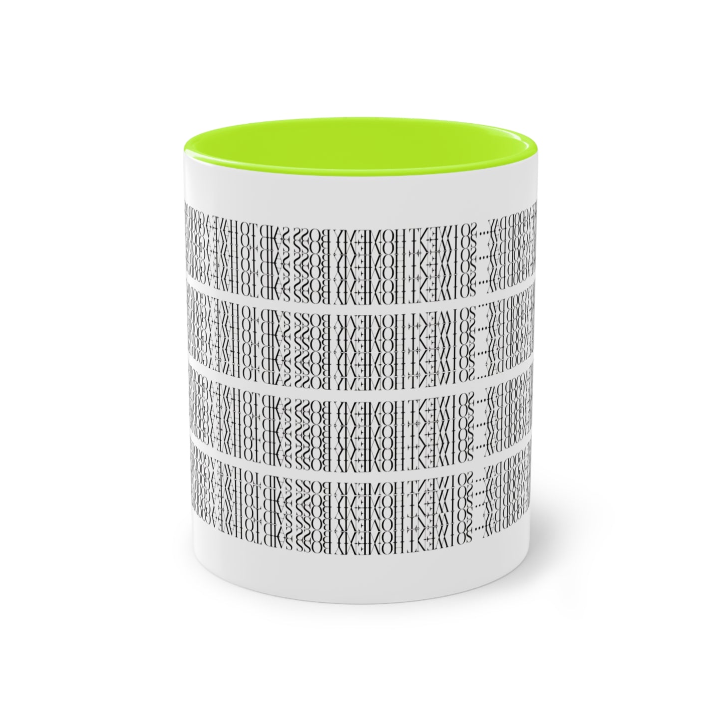 Two Tone Funny Hidden Message Mug - “My Boss said to have a good day… so I went home.”- Viral Optical Illusion Mug - Secret Sarcastic Work Message - Dishwasher Safe, Unique Gifts for Coffee Lovers, Home & Office Decor, Holiday Present.