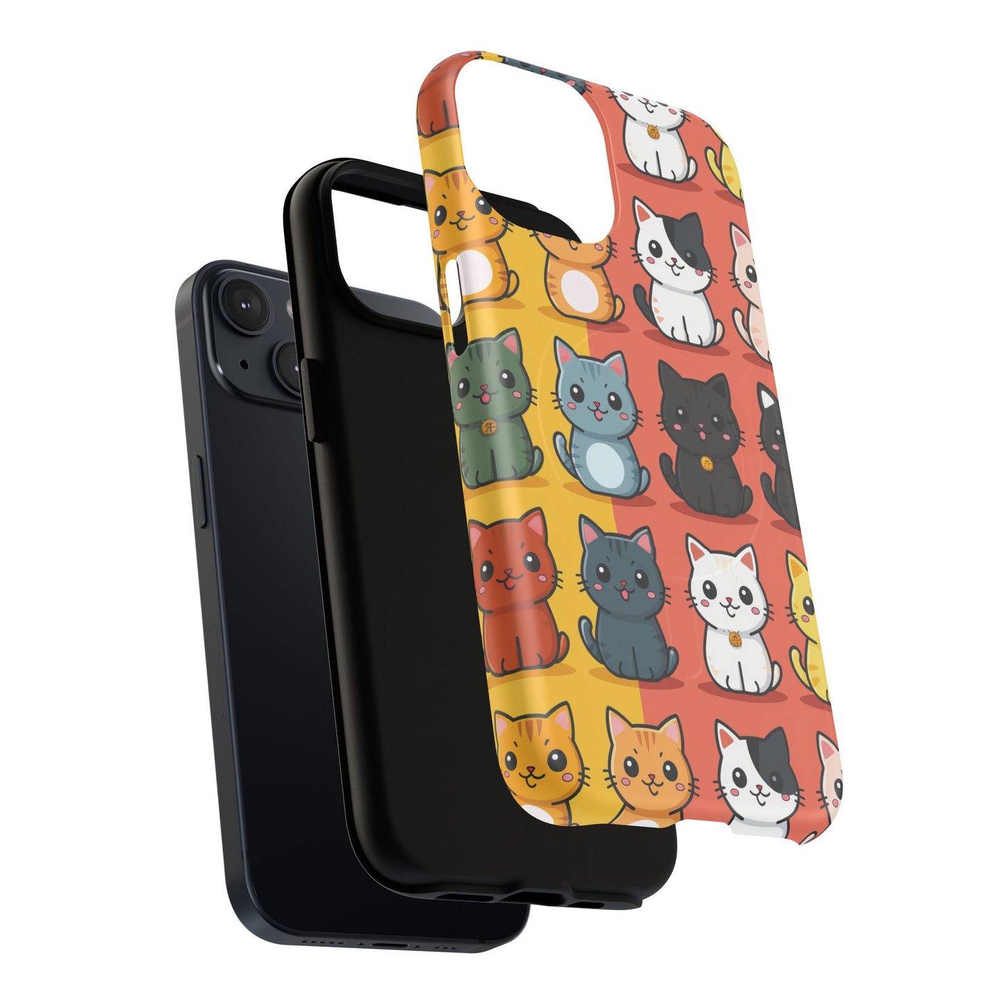 Cute Cat Magnetic Phone Cases for Pet Lovers, Durable Cases, Animal Design, Fun Gift, Unique Accessories