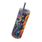 Psychedelic Visions Maars Maker Skinny Matte Tumbler, 20oz (PY)